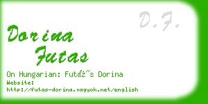 dorina futas business card